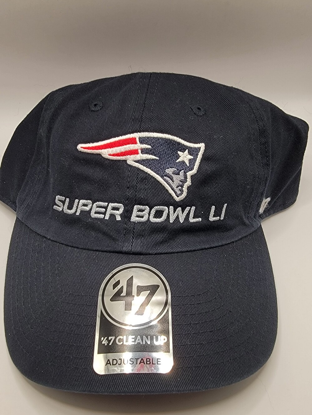 47 Clean Up New England Patriots Navy Super Bowl LI Adjustable Cap